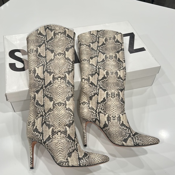 Schutz Maryana Snakeskin High Boot - Picture 2 of 14
